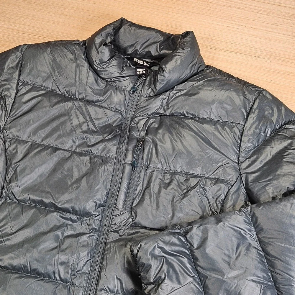 Eddie Bauer Packable Down 650 Puffer Jacket Women L Gray EB6061 Winter Gorpcore